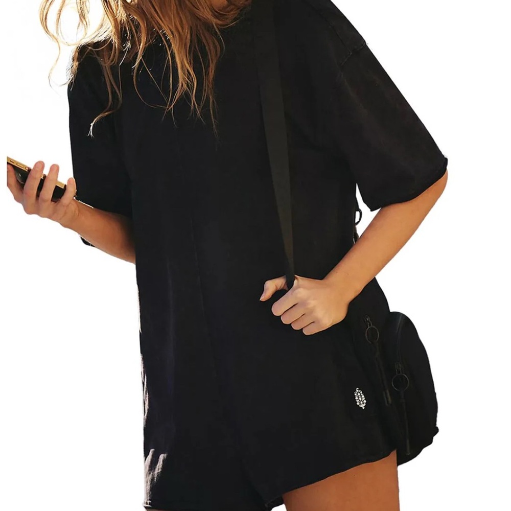 Free People hot shot tee romper NWOT